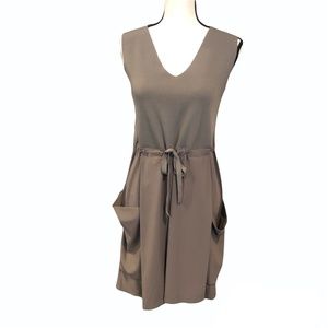 CREA CONCEPT OLIVE/MILITARY GREEN TANK DRESS